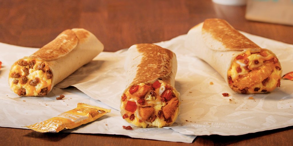 What does Taco Bell offer on their breakfast menu